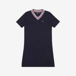 Fila White Line V Neck - Naisten Mekot - Laivastonsininen | FI-92503